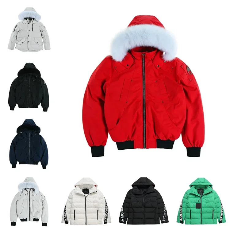 Moose Knuckles White Fur Hoode