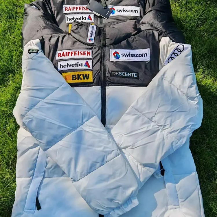 'White and Black Down Jacket'